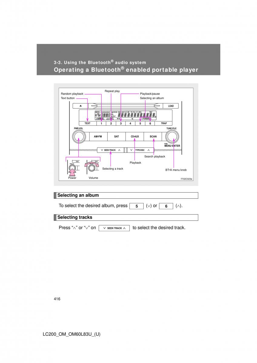 Toyota Land Cruiser J200 owners manual / page 416