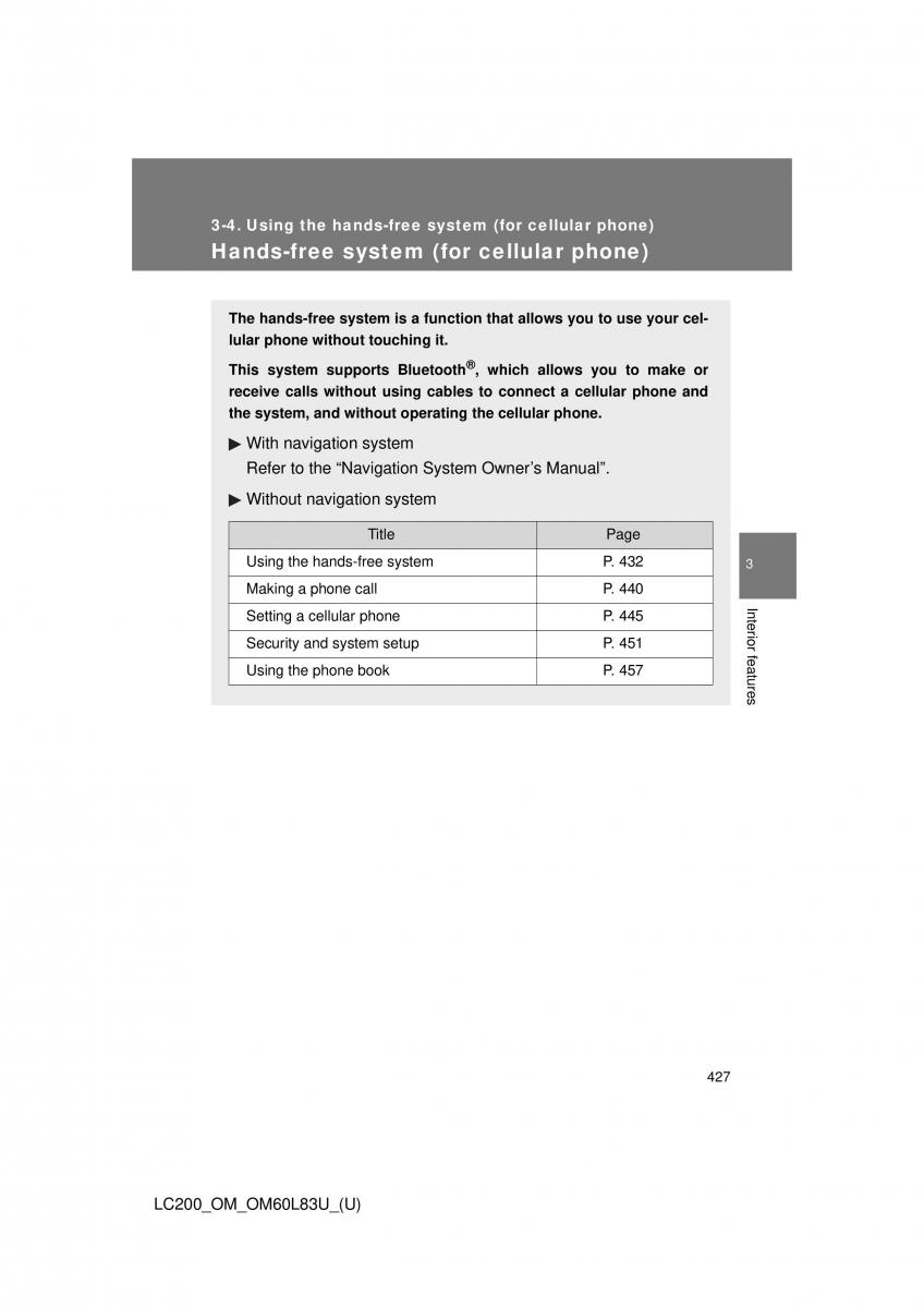 Toyota Land Cruiser J200 owners manual / page 427