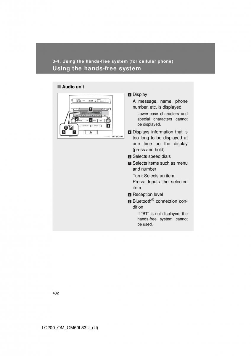 Toyota Land Cruiser J200 owners manual / page 432