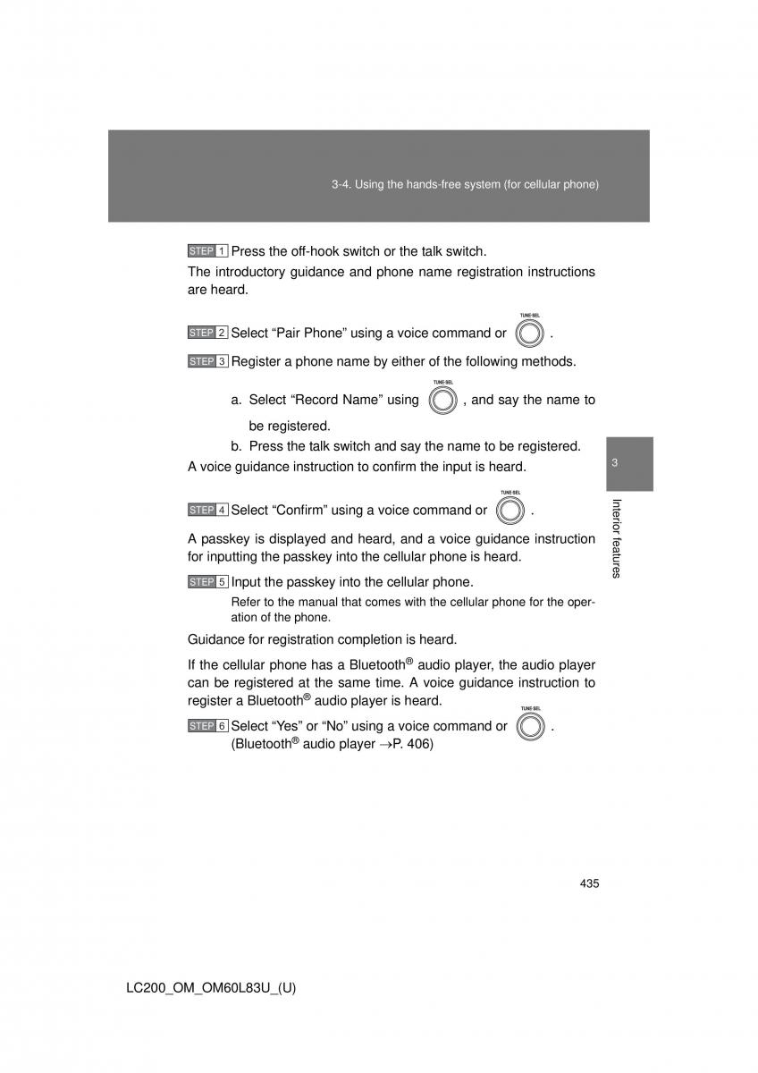 Toyota Land Cruiser J200 owners manual / page 435