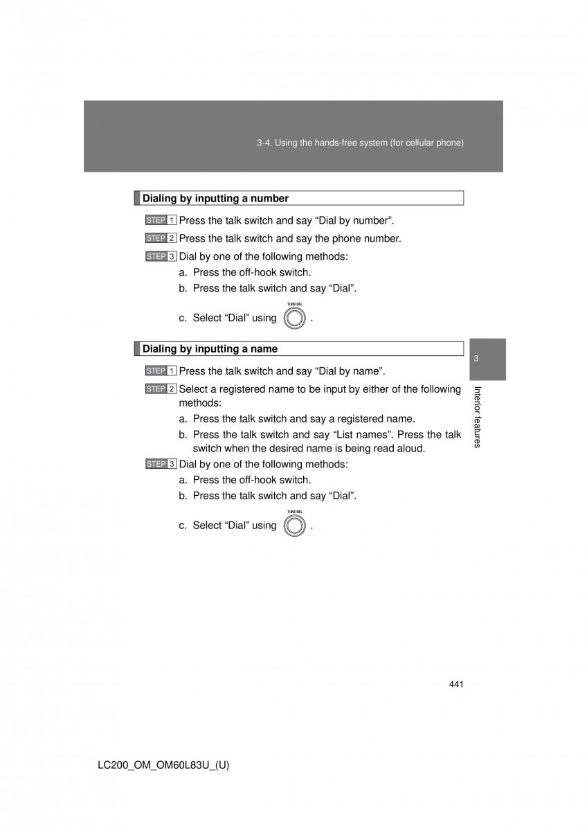 Toyota Land Cruiser J200 owners manual / page 441