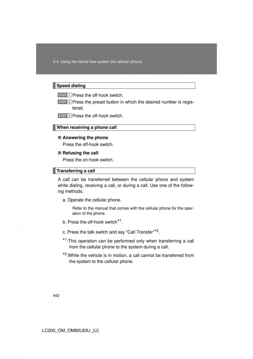 Toyota Land Cruiser J200 owners manual / page 442