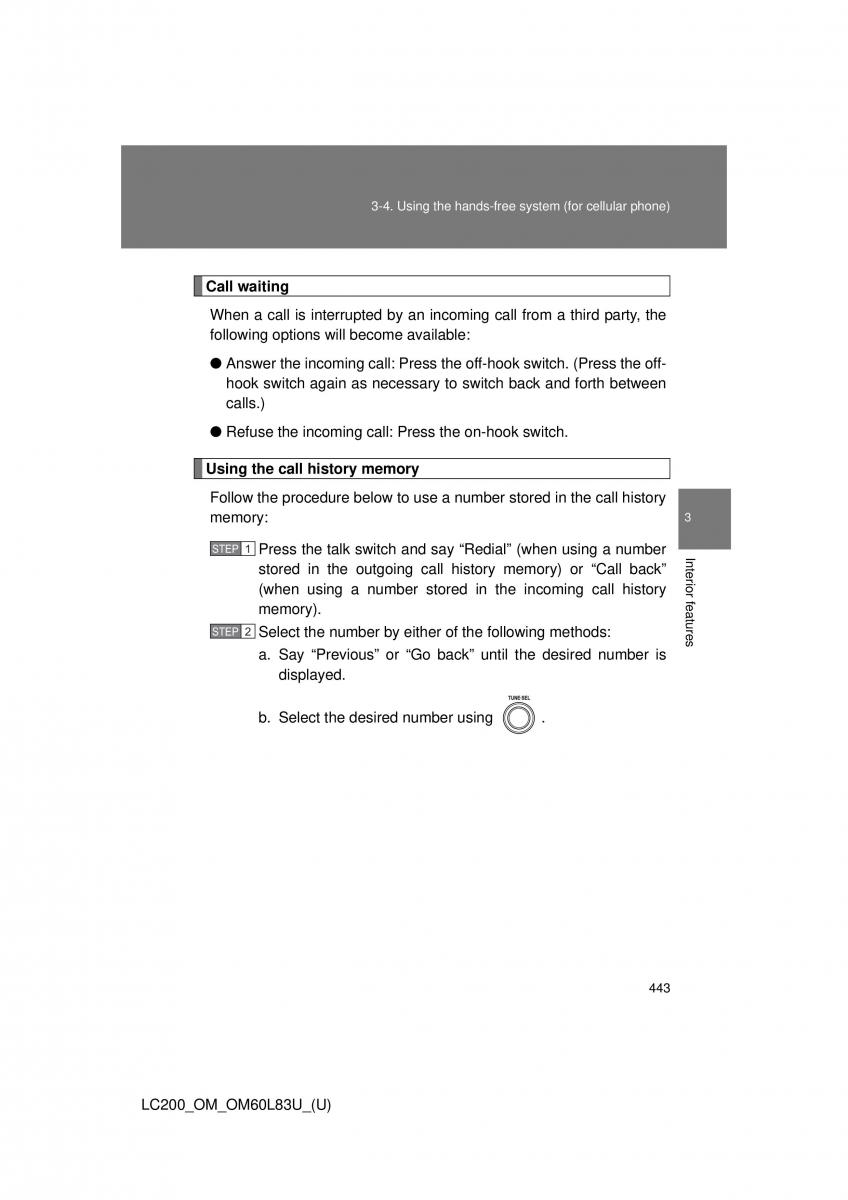 Toyota Land Cruiser J200 owners manual / page 443