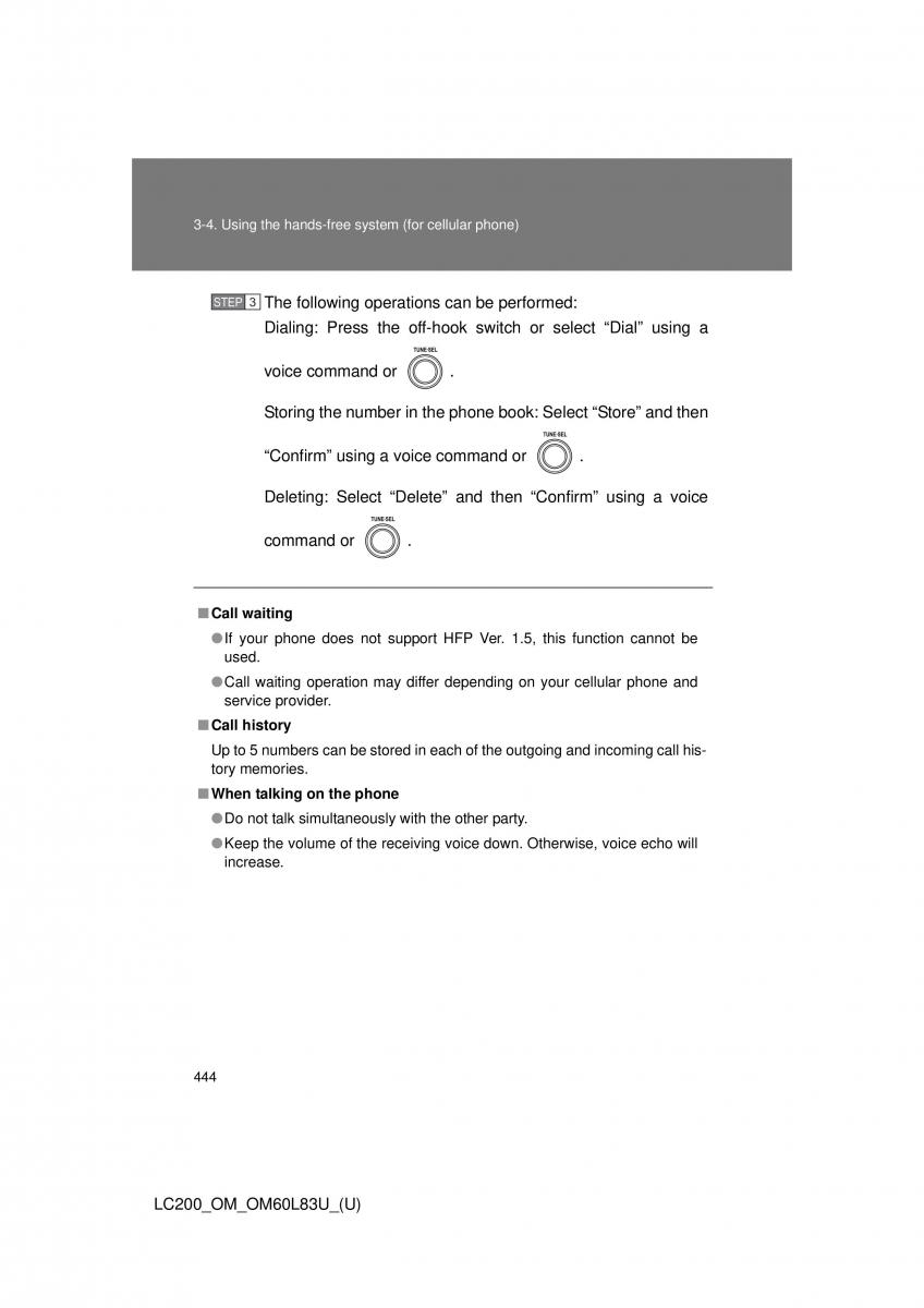 Toyota Land Cruiser J200 owners manual / page 444