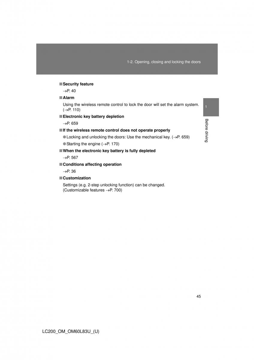 Toyota Land Cruiser J200 owners manual / page 45