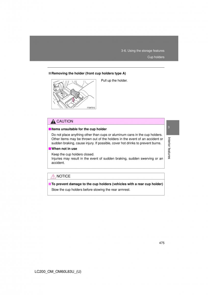 Toyota Land Cruiser J200 owners manual / page 475