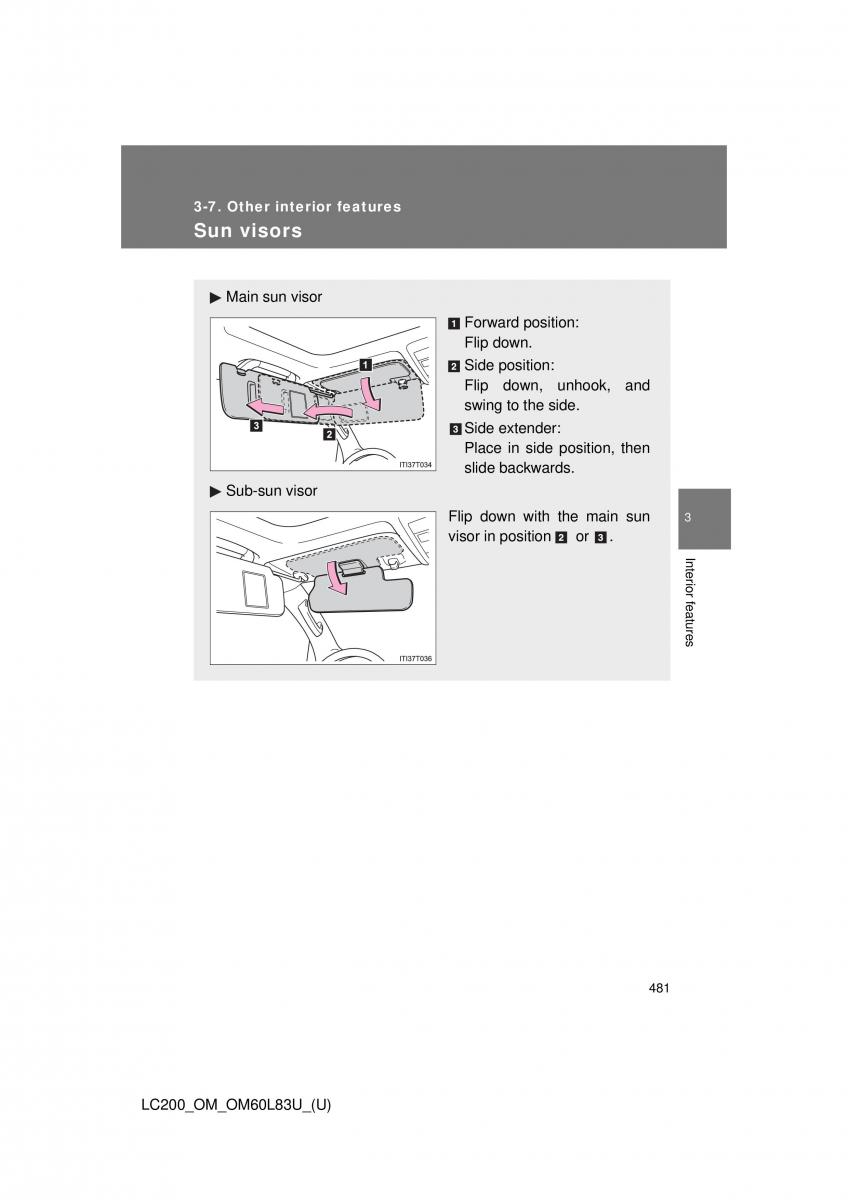 Toyota Land Cruiser J200 owners manual / page 481