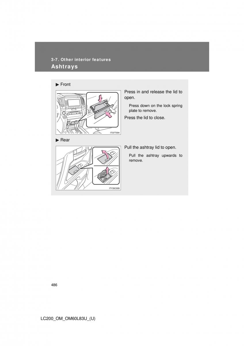 Toyota Land Cruiser J200 owners manual / page 486