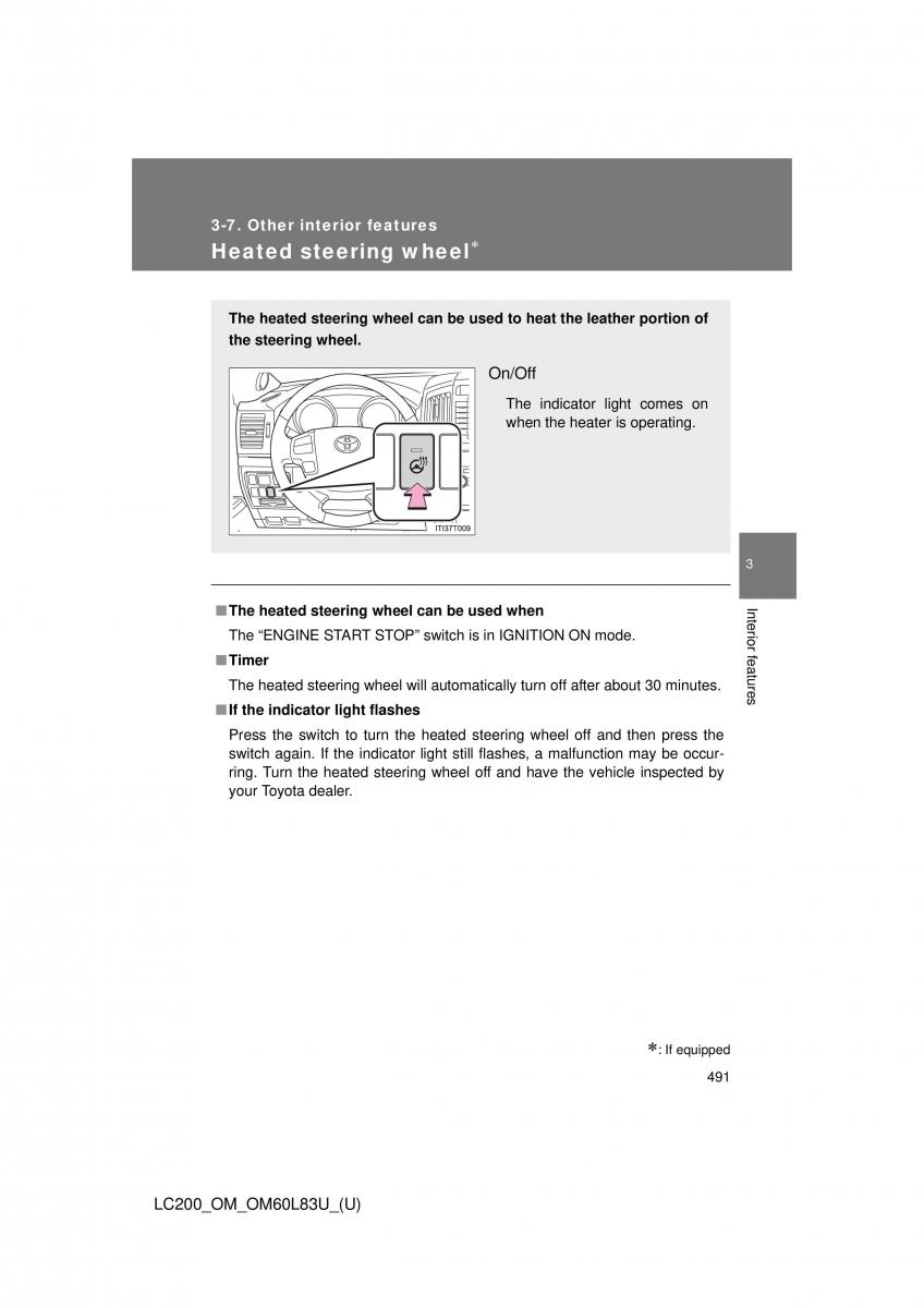 Toyota Land Cruiser J200 owners manual / page 491