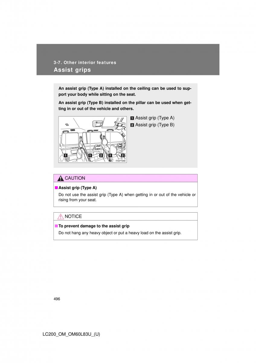 Toyota Land Cruiser J200 owners manual / page 496