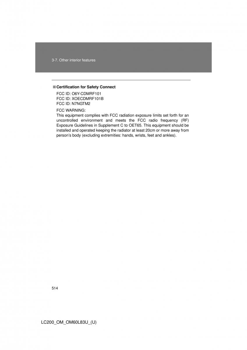 Toyota Land Cruiser J200 owners manual / page 514