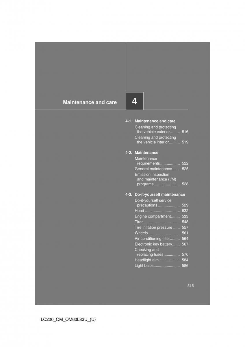 Toyota Land Cruiser J200 owners manual / page 515