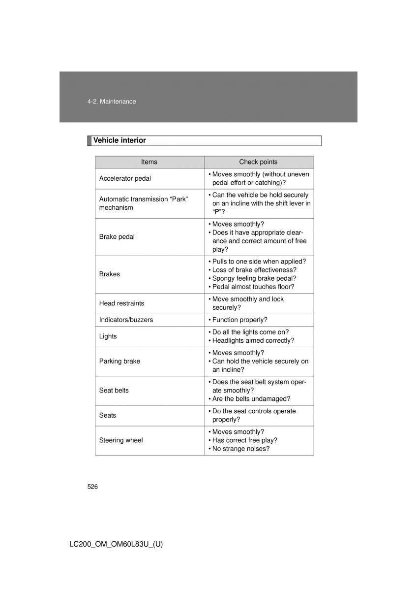 Toyota Land Cruiser J200 owners manual / page 526