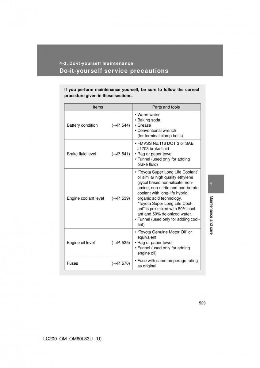 Toyota Land Cruiser J200 owners manual / page 529