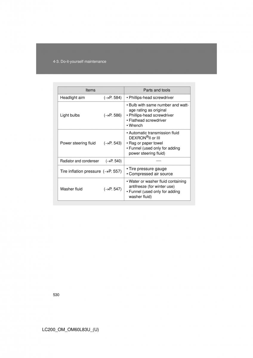 Toyota Land Cruiser J200 owners manual / page 530