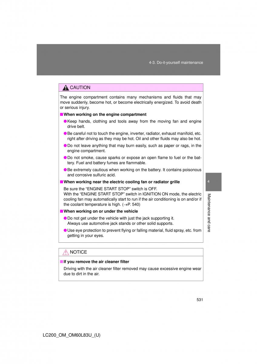 Toyota Land Cruiser J200 owners manual / page 531