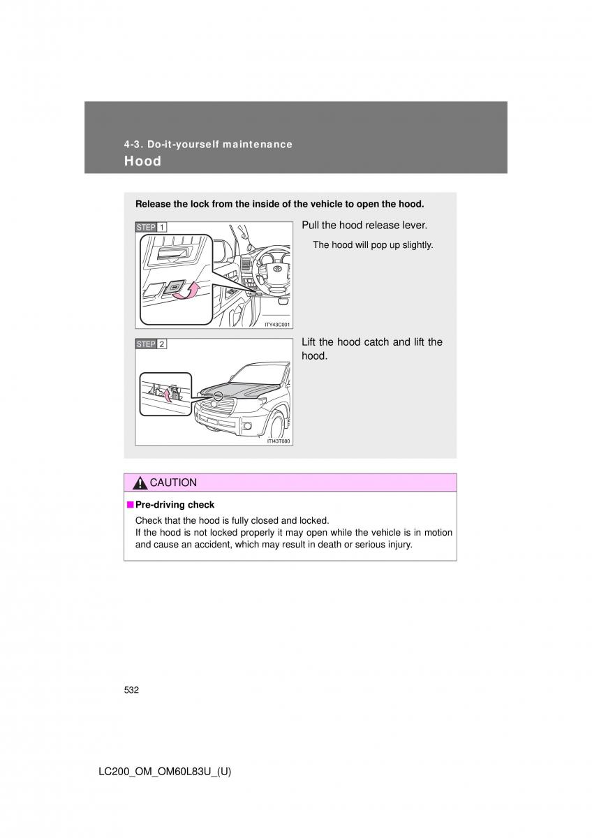 Toyota Land Cruiser J200 owners manual / page 532