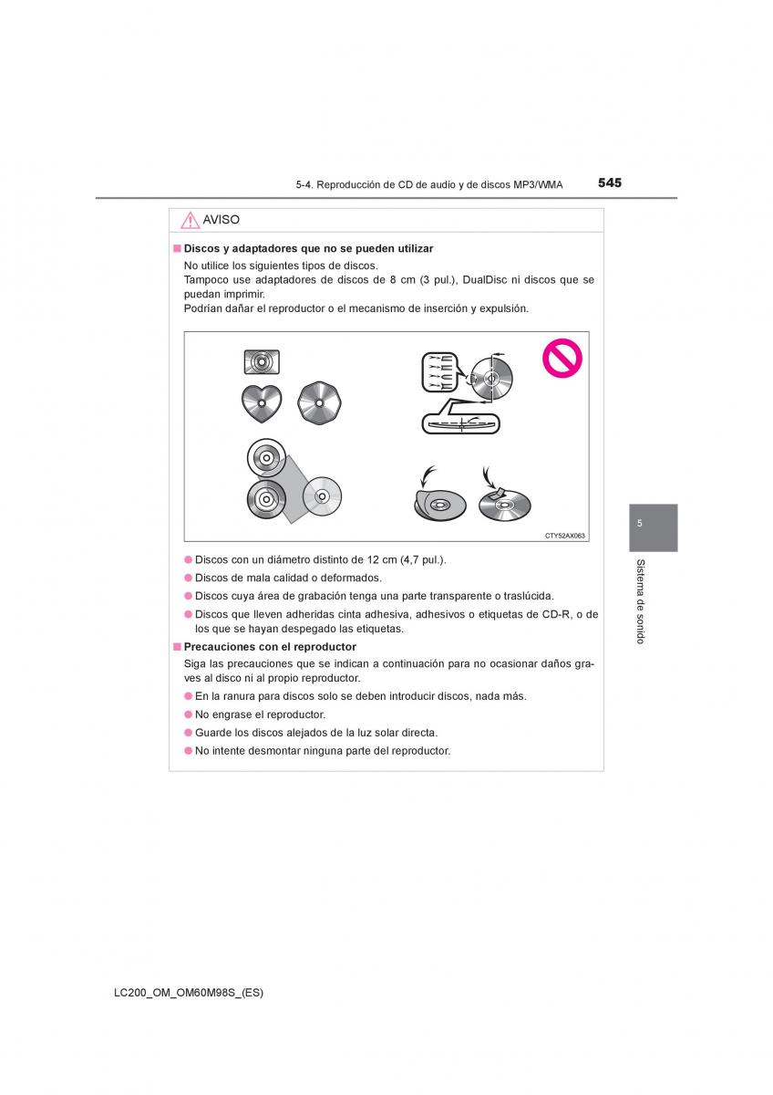 Toyota Land Cruiser J200 manual del propietario / page 545