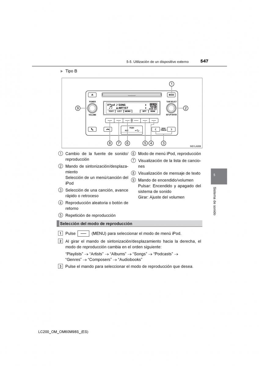 Toyota Land Cruiser J200 manual del propietario / page 547