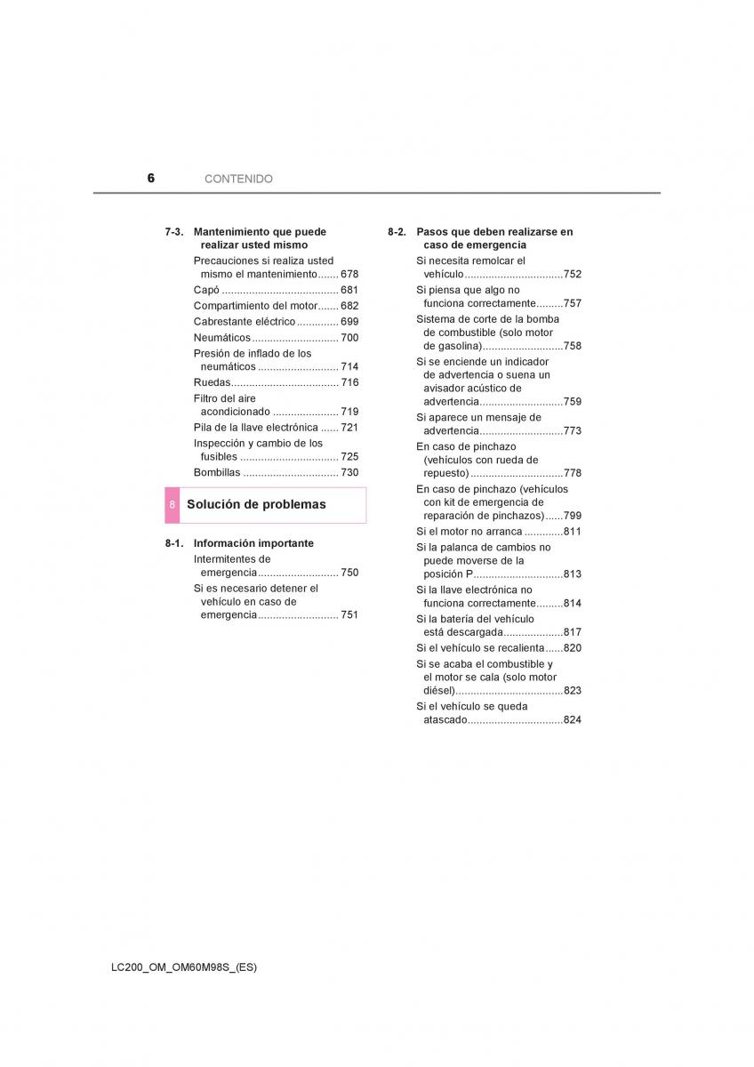 Toyota Land Cruiser J200 manual del propietario / page 6