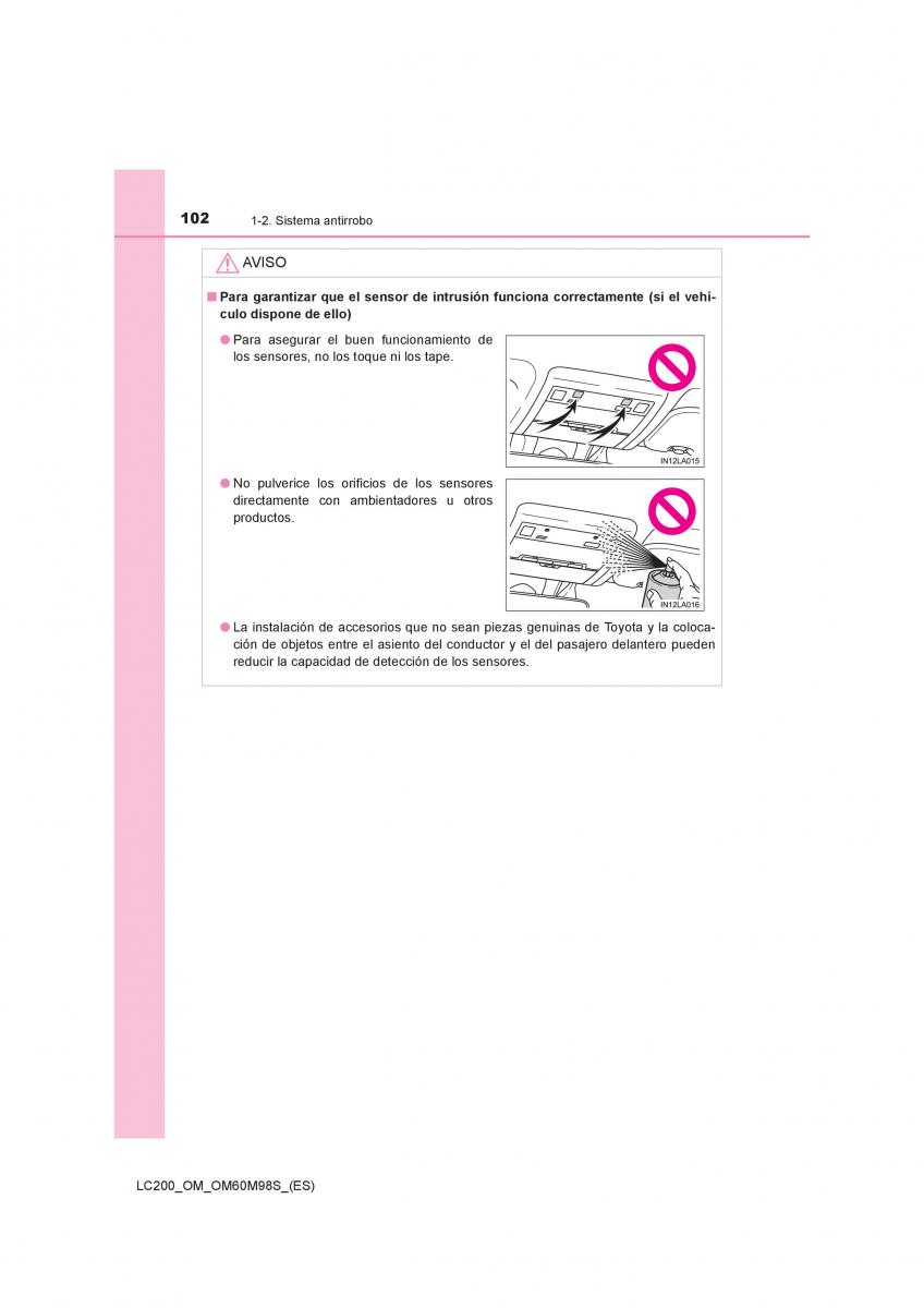 Toyota Land Cruiser J200 manual del propietario / page 102