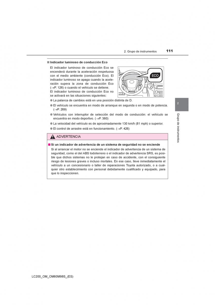 Toyota Land Cruiser J200 manual del propietario / page 111