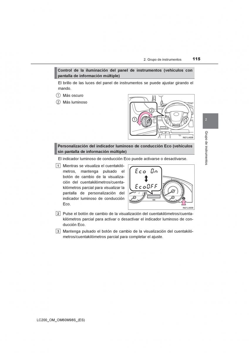 Toyota Land Cruiser J200 manual del propietario / page 115