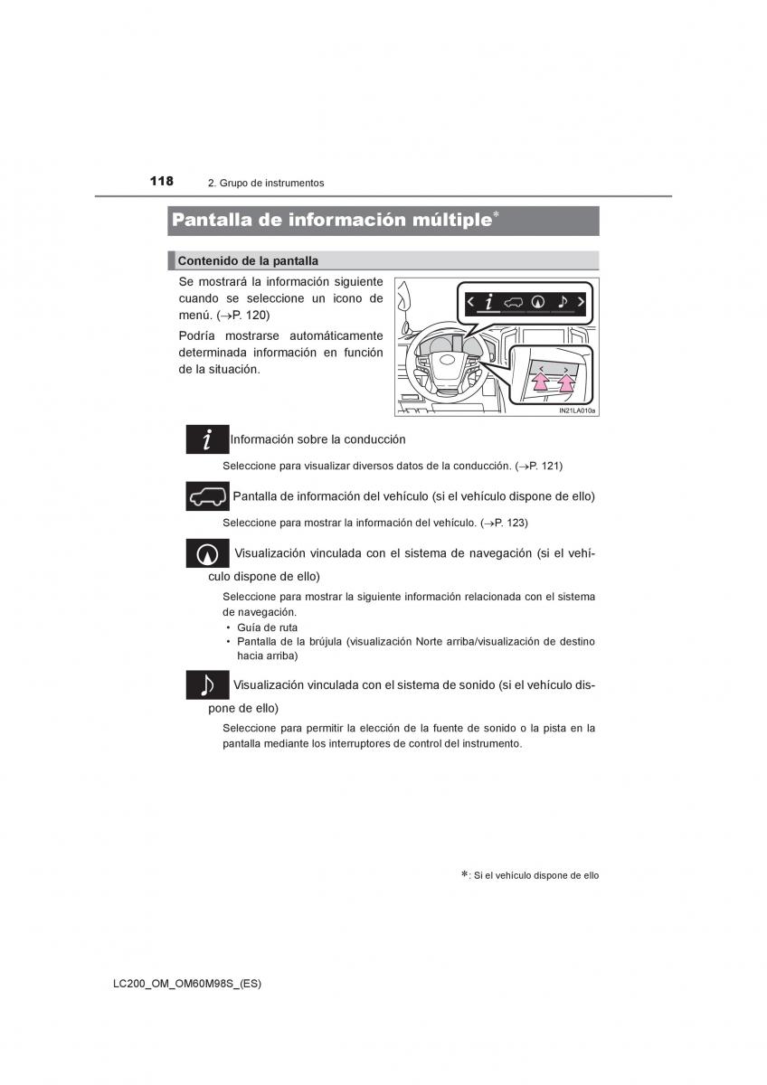 Toyota Land Cruiser J200 manual del propietario / page 118