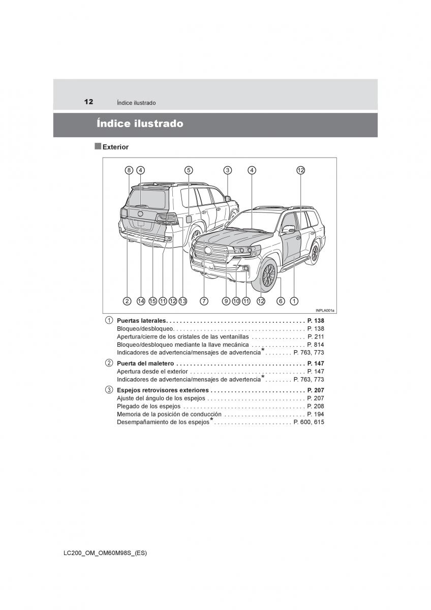 Toyota Land Cruiser J200 manual del propietario / page 12