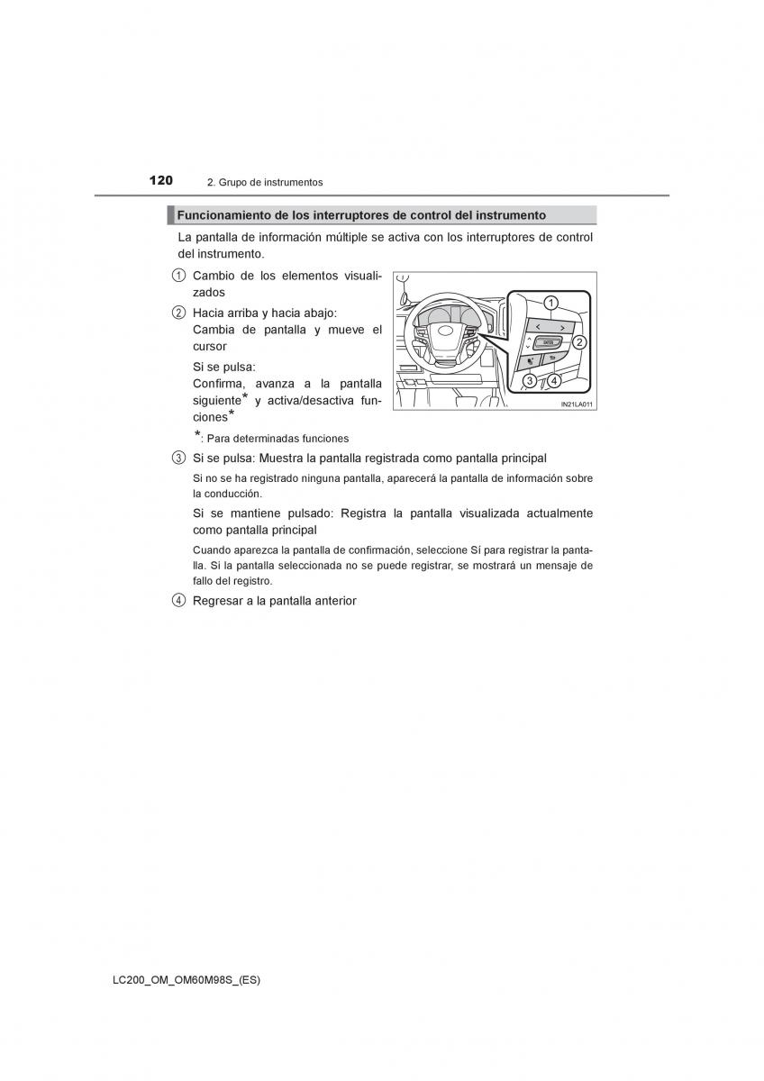 Toyota Land Cruiser J200 manual del propietario / page 120