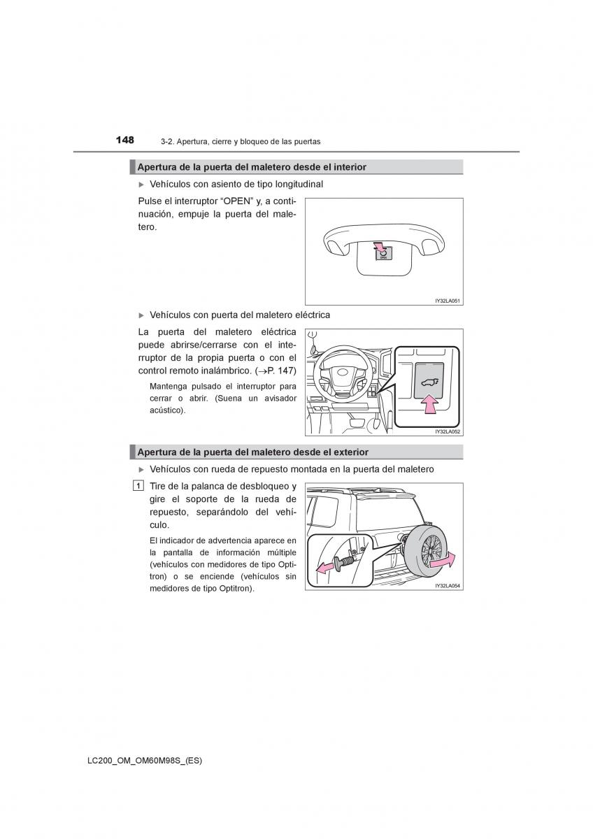 Toyota Land Cruiser J200 manual del propietario / page 148