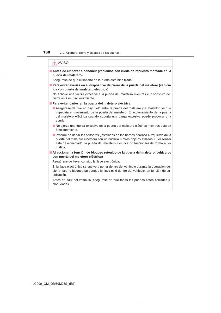 Toyota Land Cruiser J200 manual del propietario / page 160