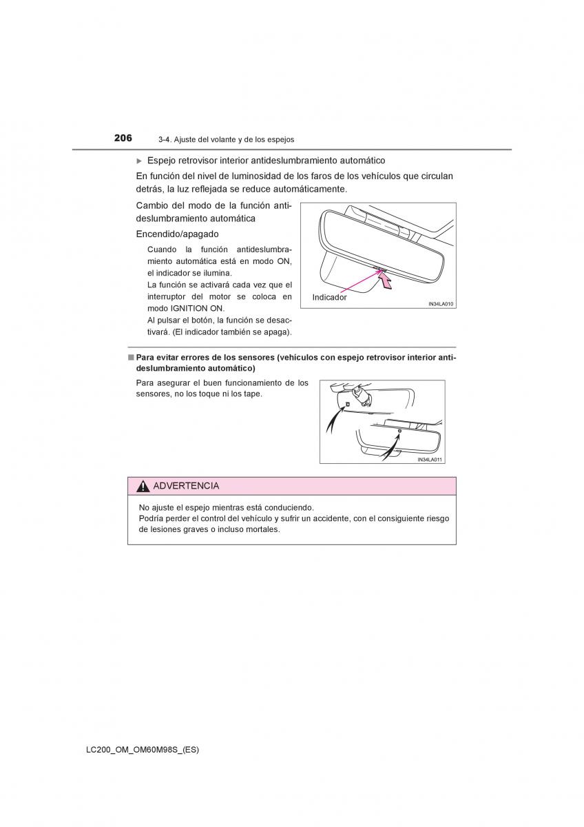 Toyota Land Cruiser J200 manual del propietario / page 206