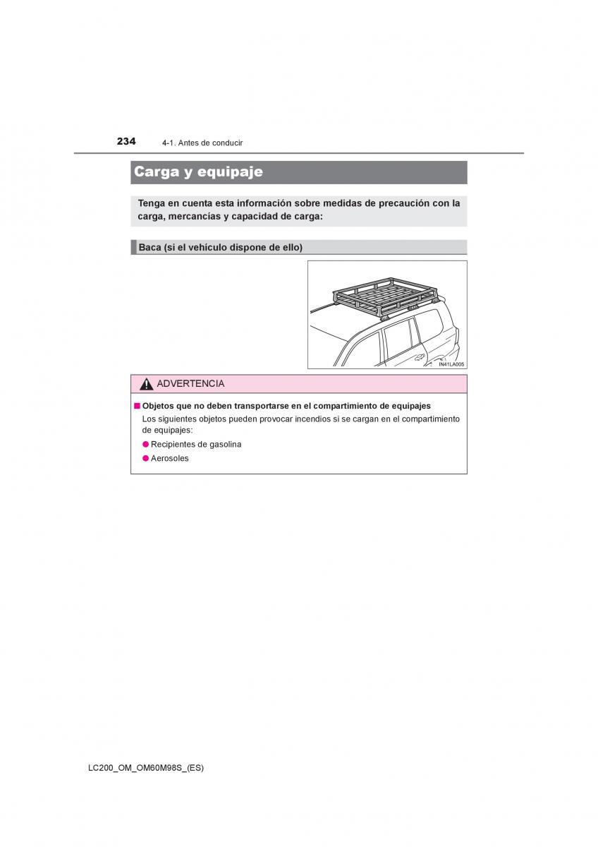 Toyota Land Cruiser J200 manual del propietario / page 234