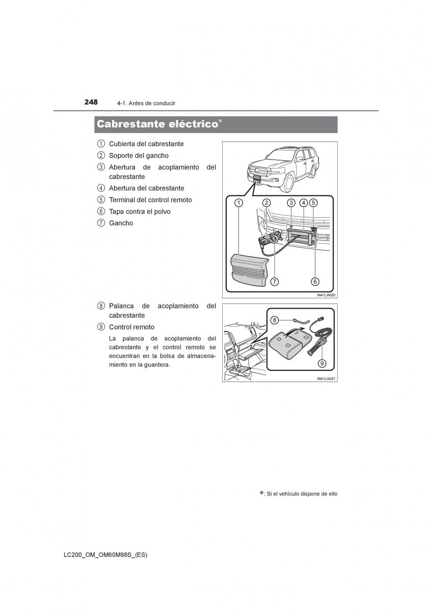 Toyota Land Cruiser J200 manual del propietario / page 248