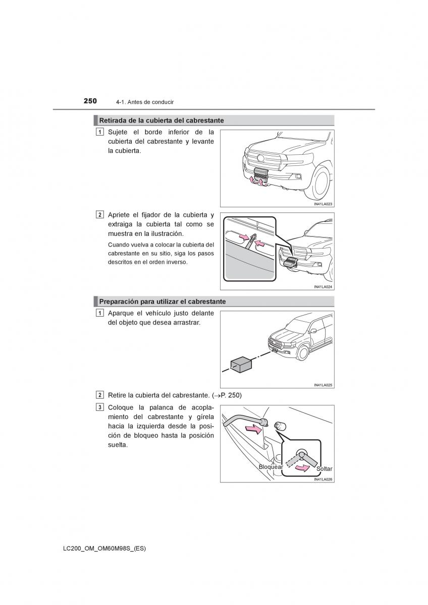 Toyota Land Cruiser J200 manual del propietario / page 250