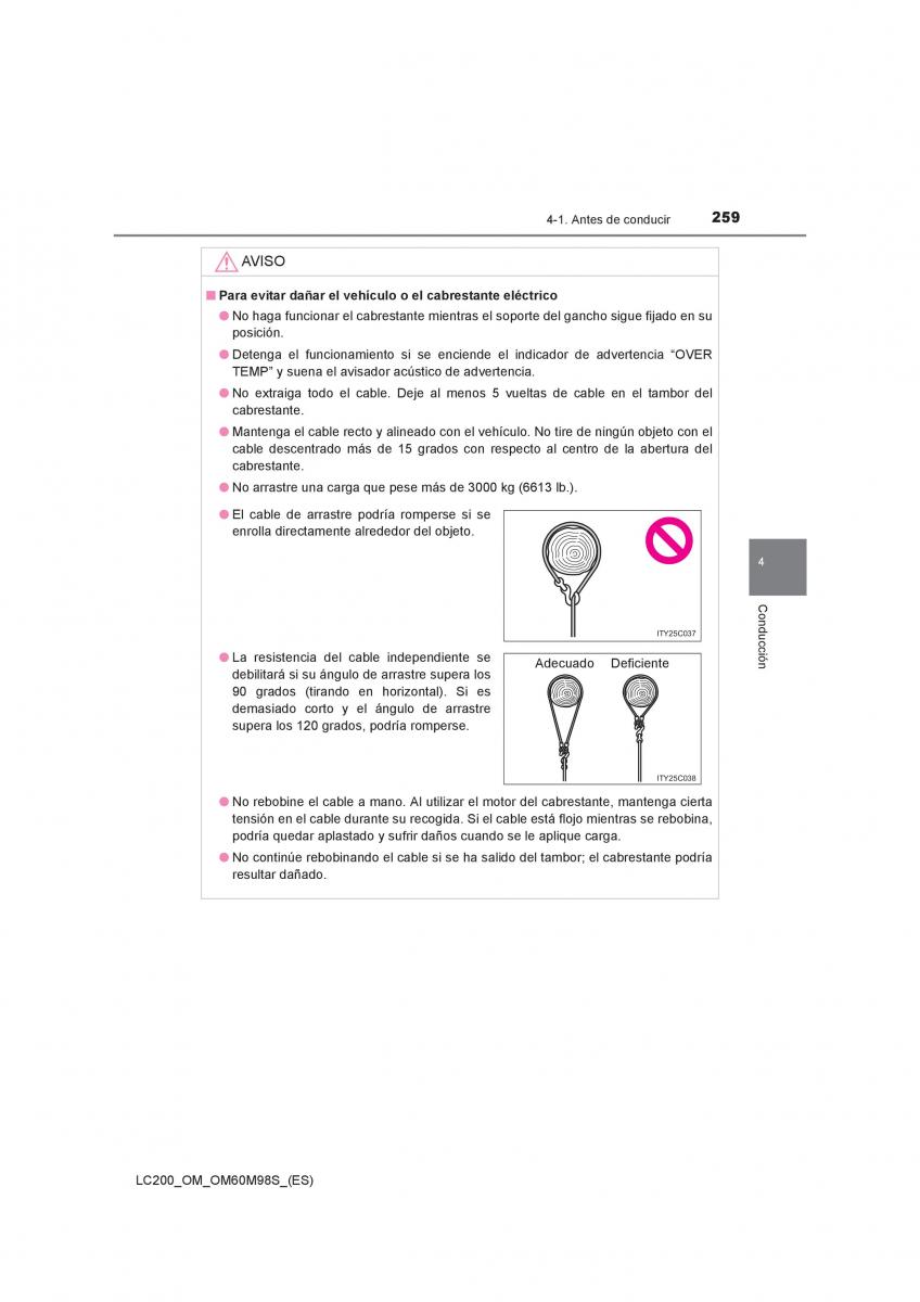 Toyota Land Cruiser J200 manual del propietario / page 259