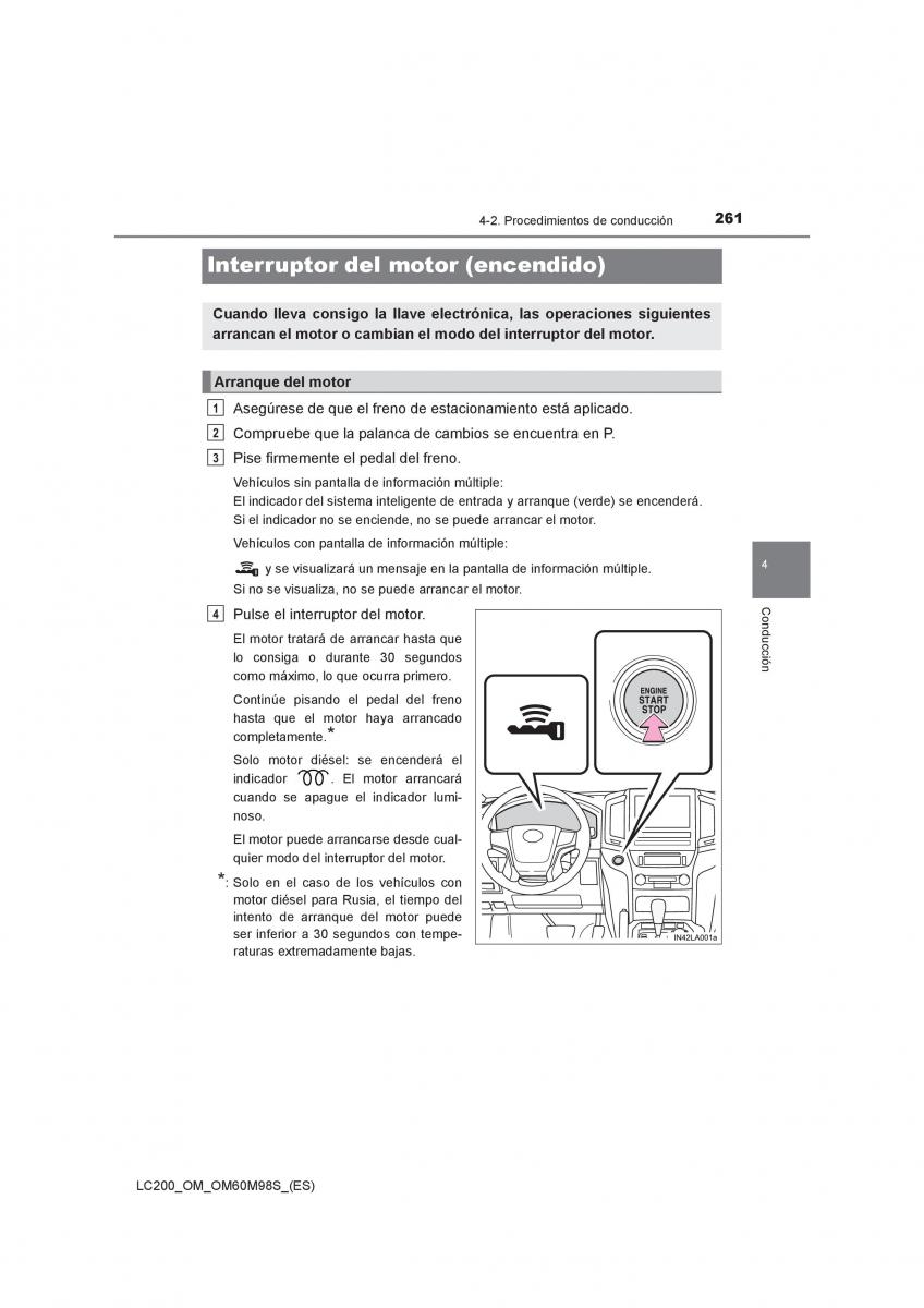 Toyota Land Cruiser J200 manual del propietario / page 261