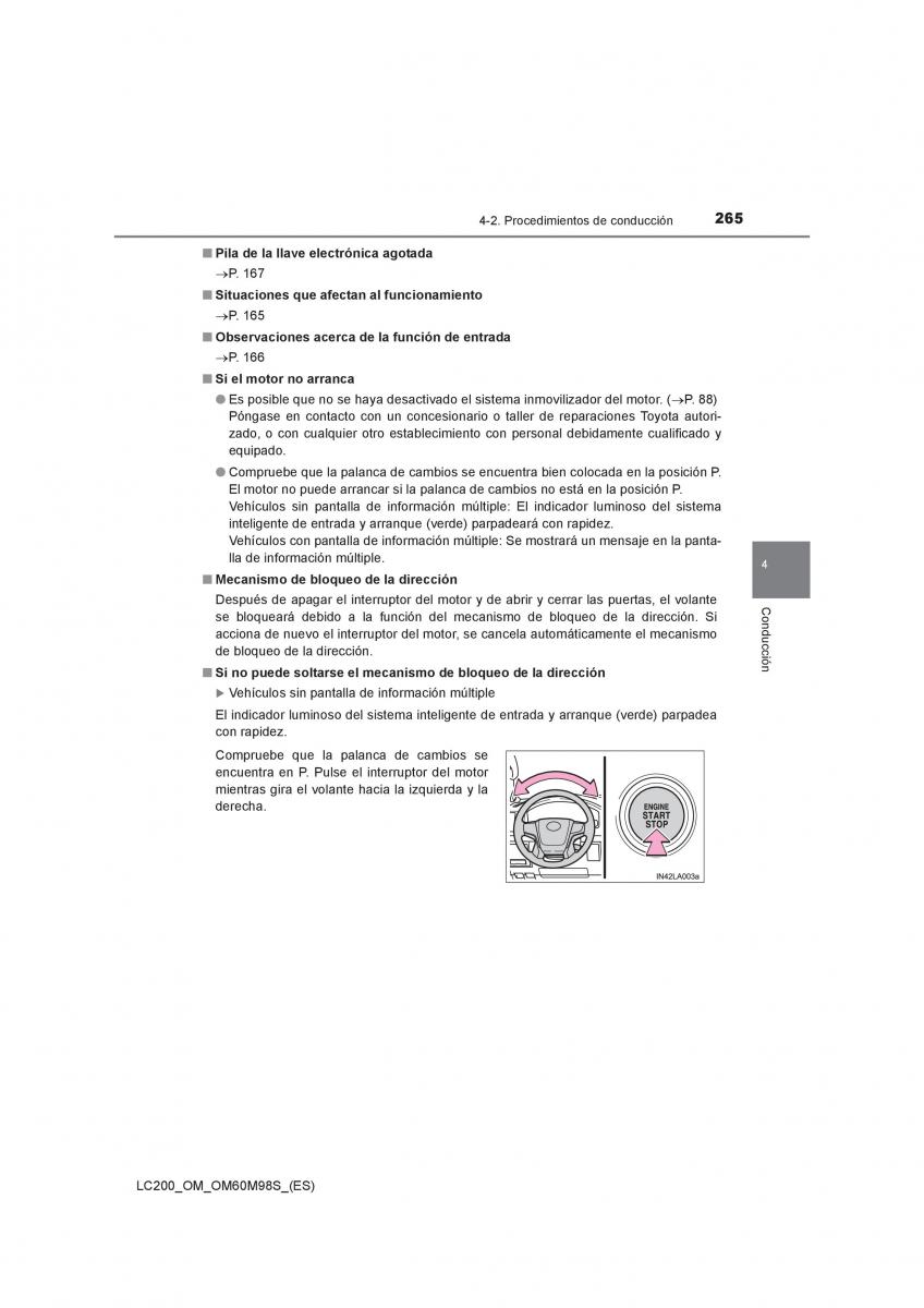 Toyota Land Cruiser J200 manual del propietario / page 265