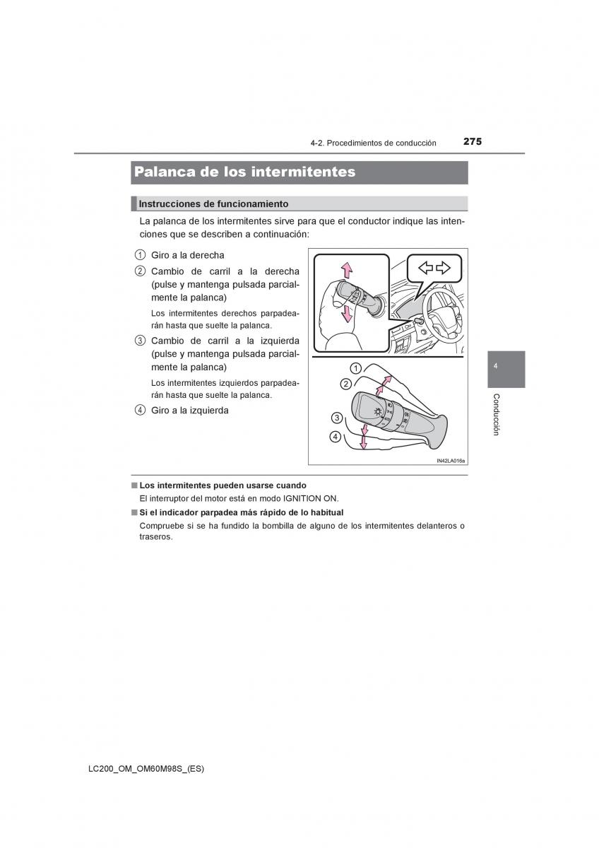 Toyota Land Cruiser J200 manual del propietario / page 275