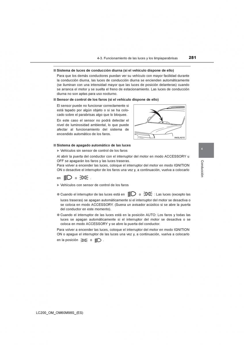 Toyota Land Cruiser J200 manual del propietario / page 281