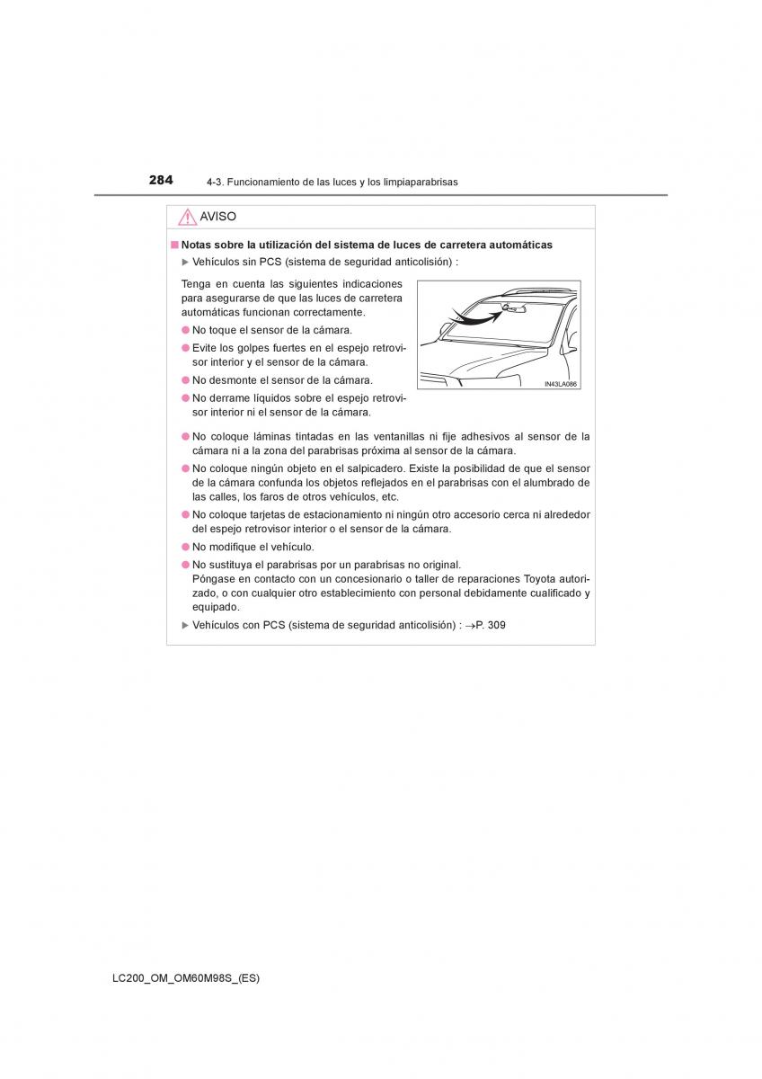 Toyota Land Cruiser J200 manual del propietario / page 284