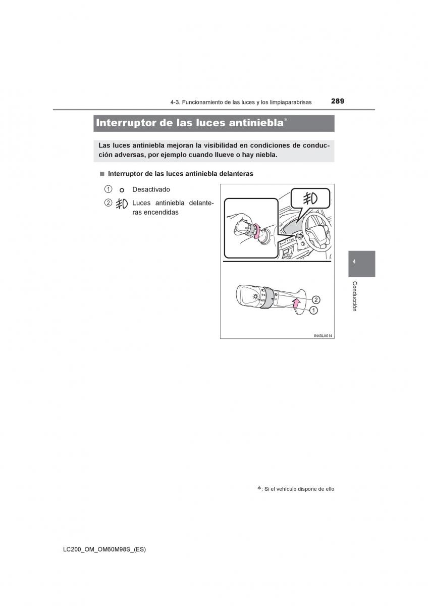 Toyota Land Cruiser J200 manual del propietario / page 289