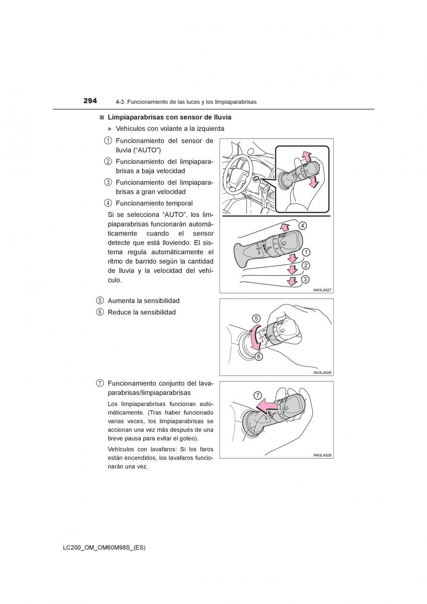 Toyota Land Cruiser J200 manual del propietario / page 294