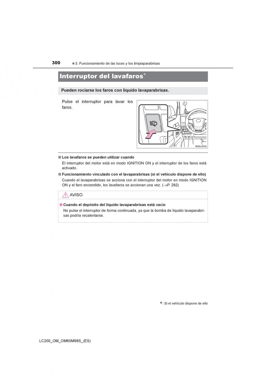 Toyota Land Cruiser J200 manual del propietario / page 300