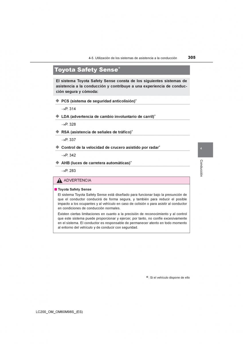 Toyota Land Cruiser J200 manual del propietario / page 305