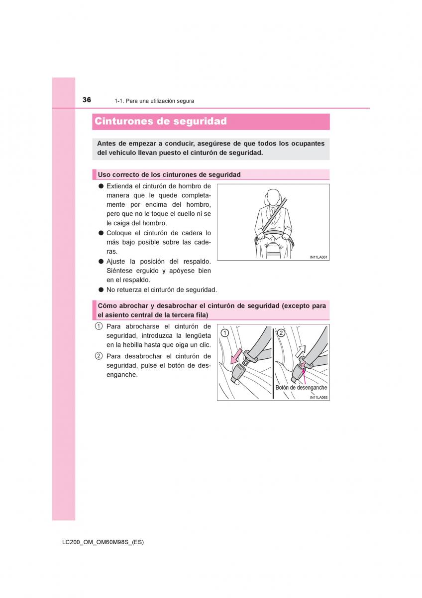 Toyota Land Cruiser J200 manual del propietario / page 36