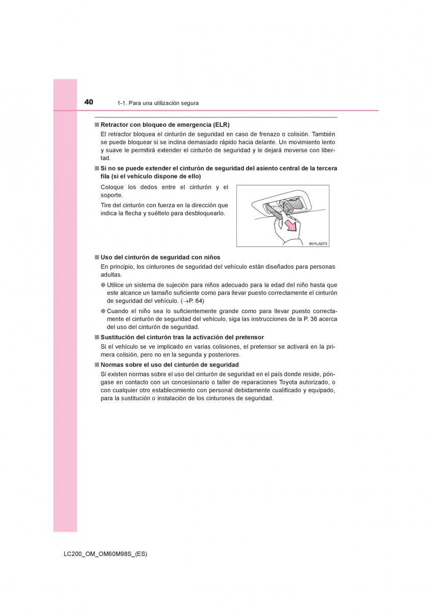 Toyota Land Cruiser J200 manual del propietario / page 40