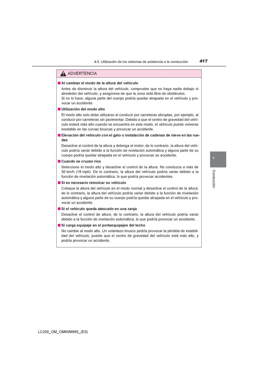 Toyota Land Cruiser J200 manual del propietario / page 417