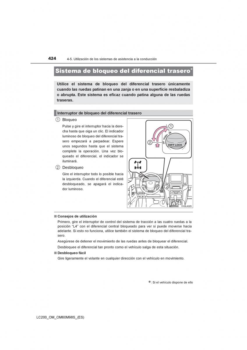 Toyota Land Cruiser J200 manual del propietario / page 424